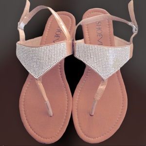 Shoevibe Sparkle flip flops Sandals size 7